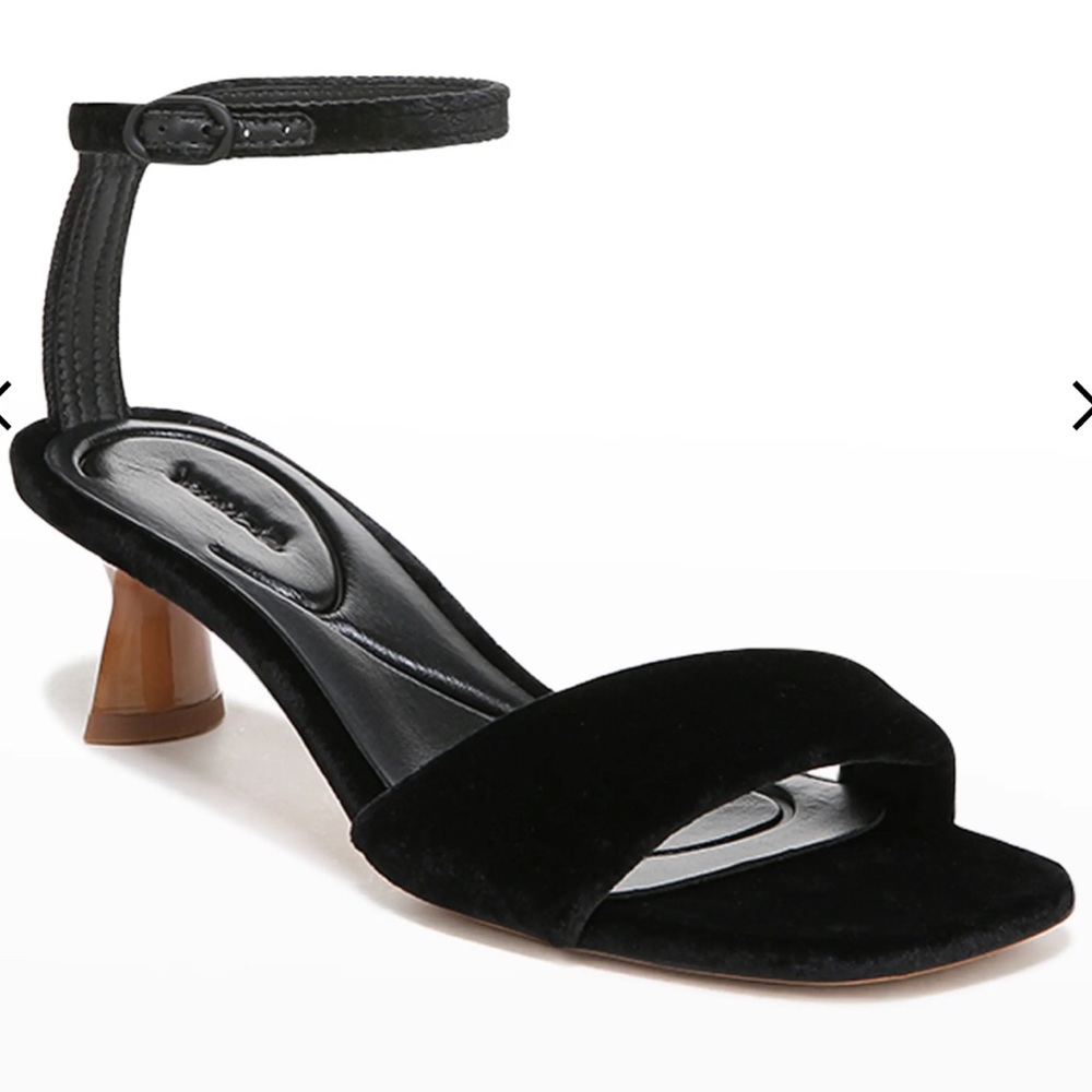 VINCE Prue sandal, black velvet, 8.5